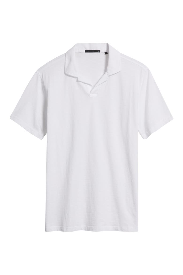 Alpha Slub Johnny Collar Polo, Alternate, color, ARCTIC