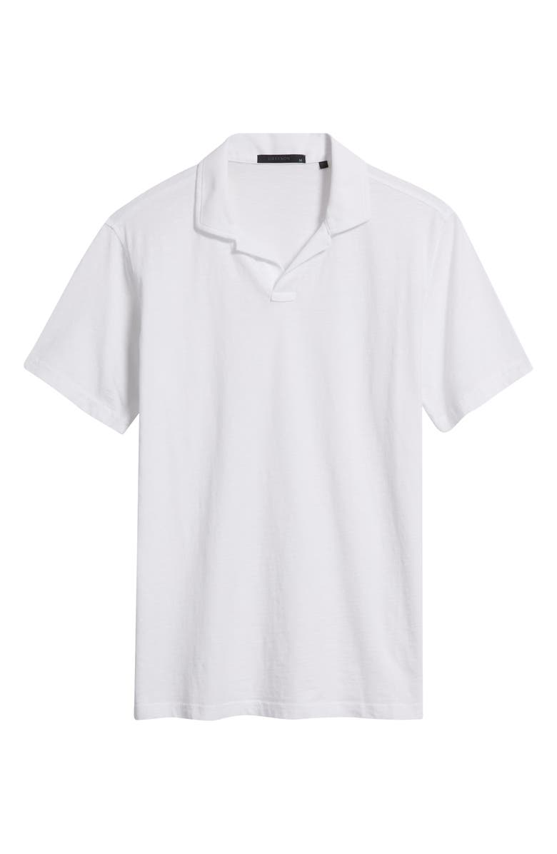 Greyson Alpha Slub Johnny Collar Polo, Main, color, Arctic