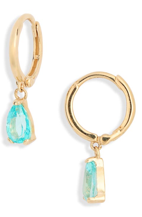 BLC 14K Gold Semiprecious Stone Drop Earrings