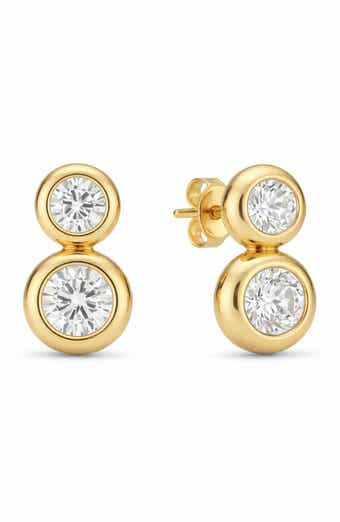 GABI RIELLE Drop Cubic Zirconia Stud Earrings