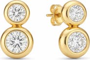 GABI RIELLE Drop Cubic Zirconia Stud Earrings