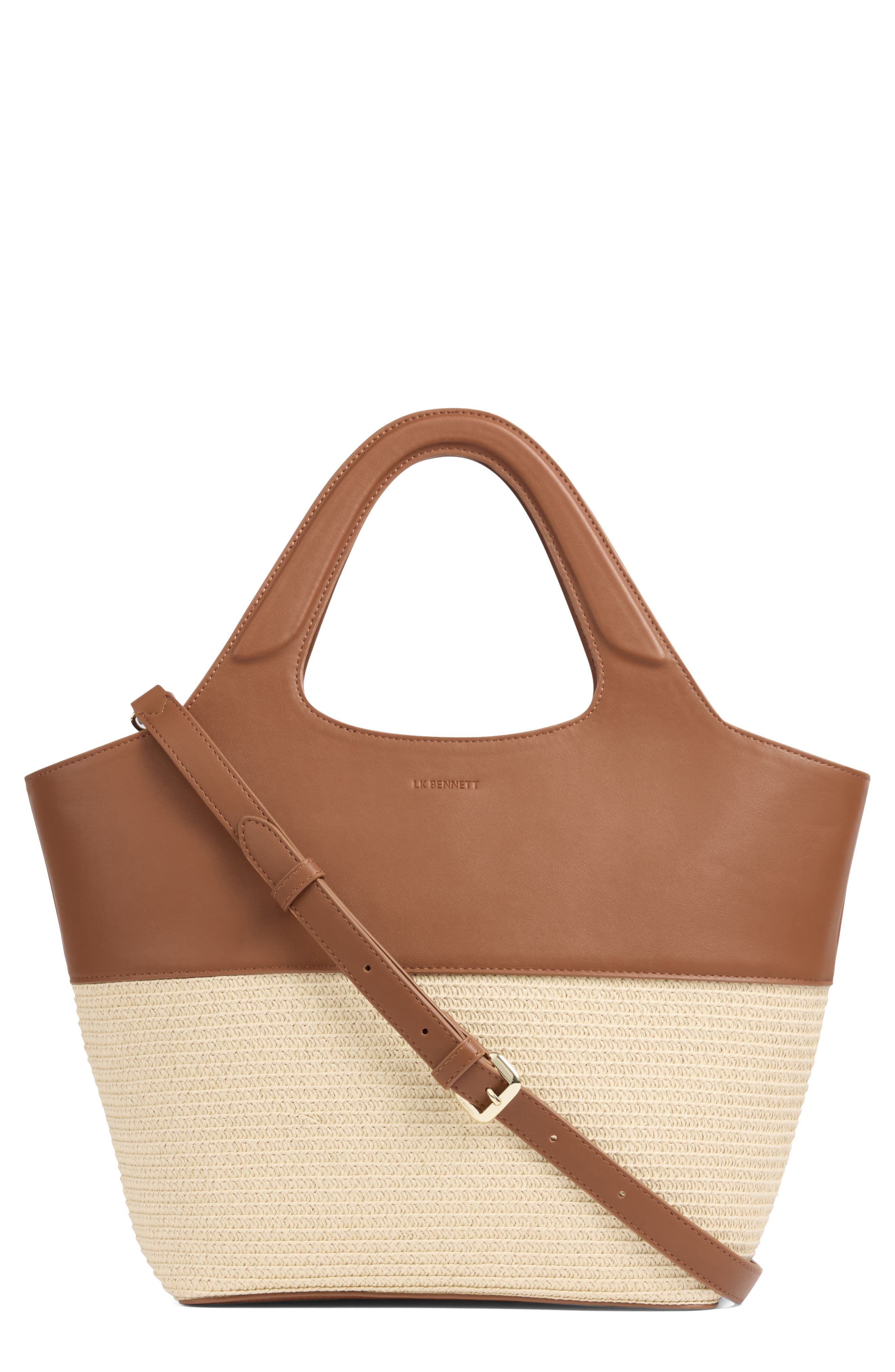 LK Bennett Carly Shoulder Bag, Main, color, Natural/ Tan