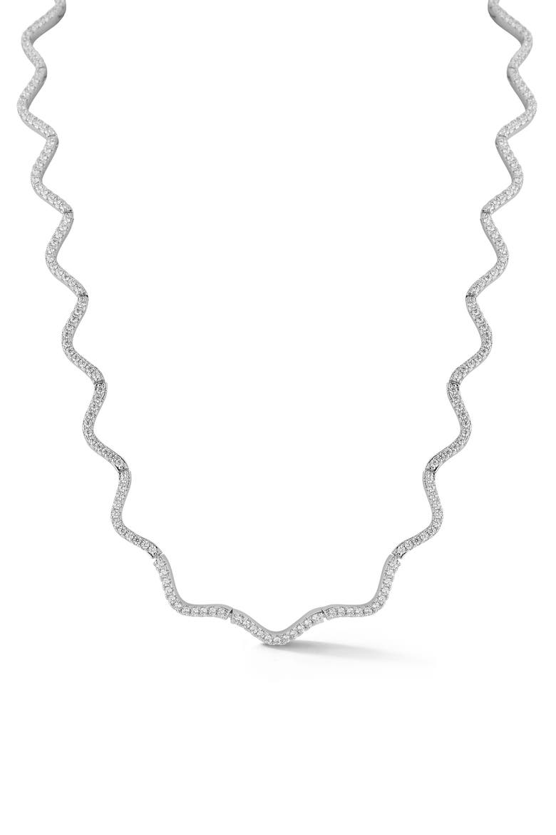 Wave Necklace, Main, color, SILVER