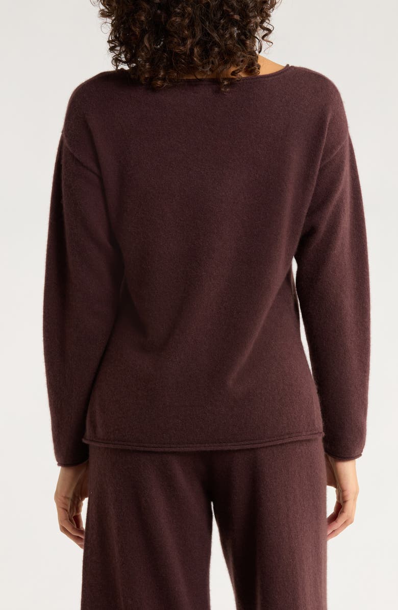 Nordstrom Cashmere Lounge Top, Alternate, color, Brown Heather