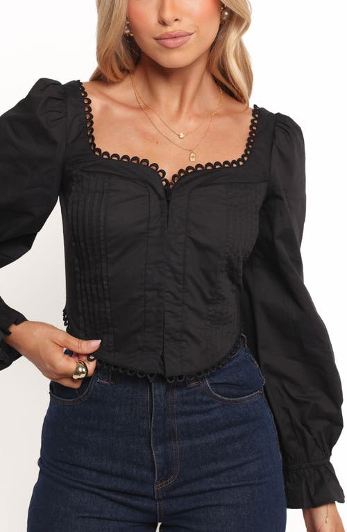 Petal And Pup Petal & Pup Lorelei Cotton Corset Top In Black