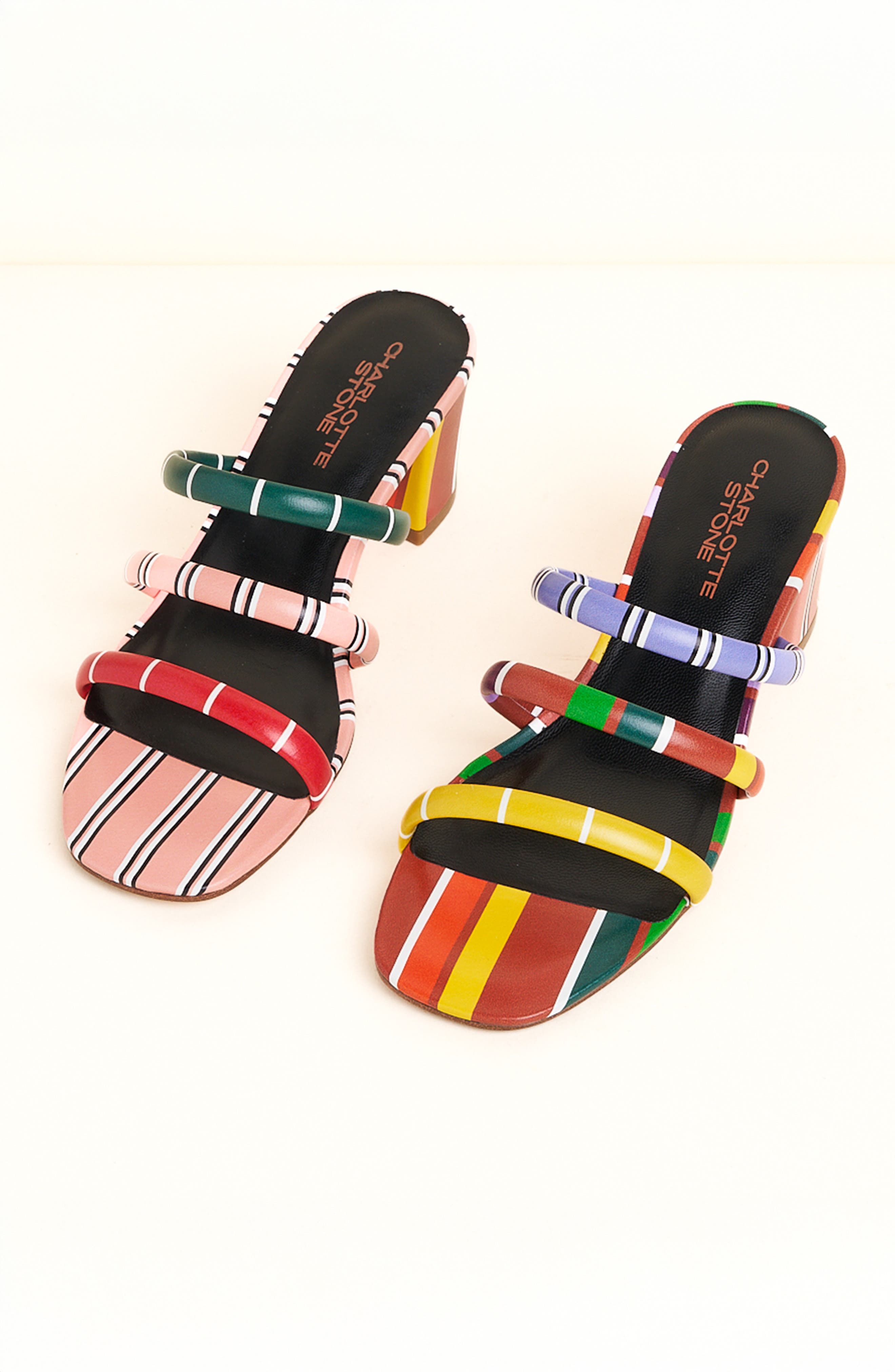 Charlotte Stone Belle Mismatch Slide Sandal, Main, color, 