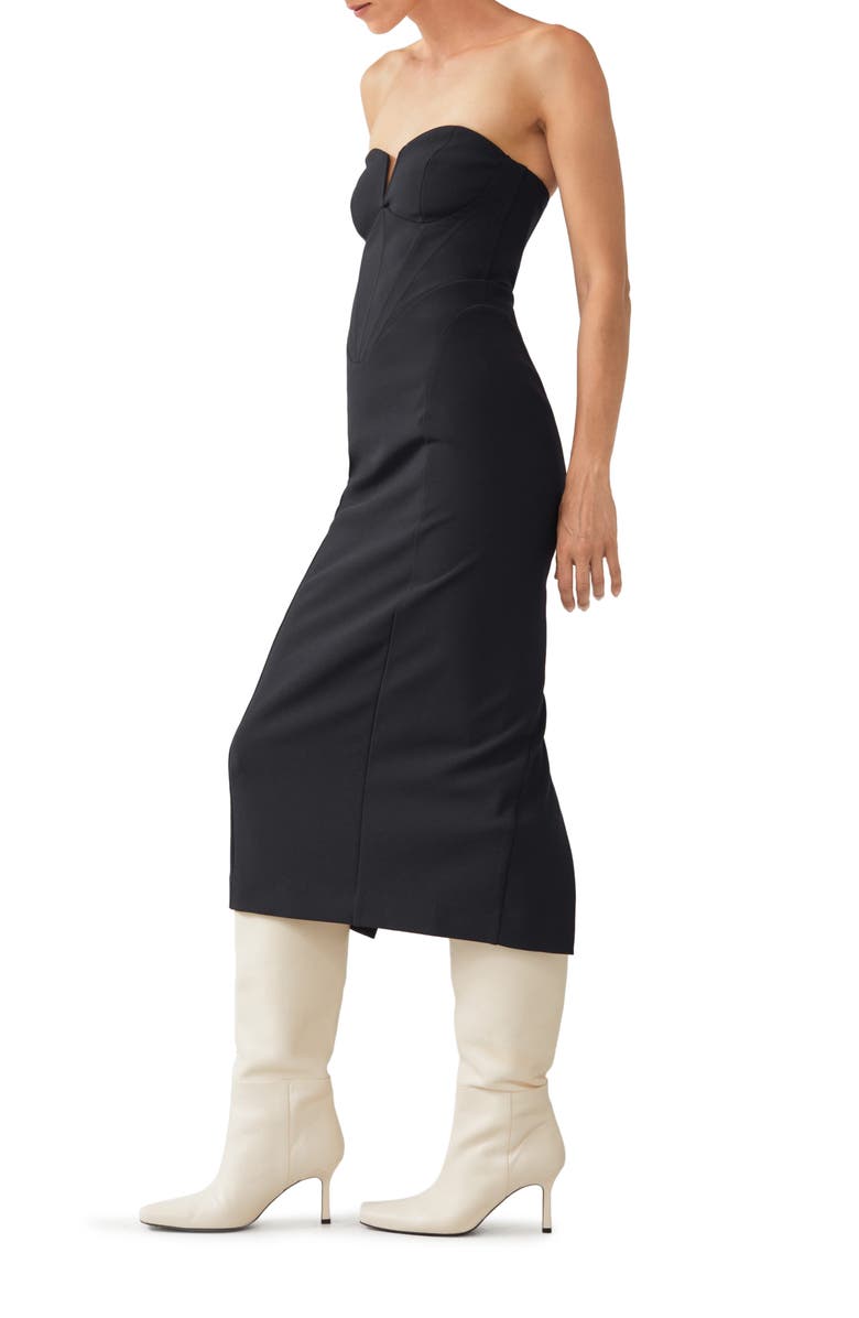 & Other Stories Strapless Corset Sheath Dress, Alternate, color,