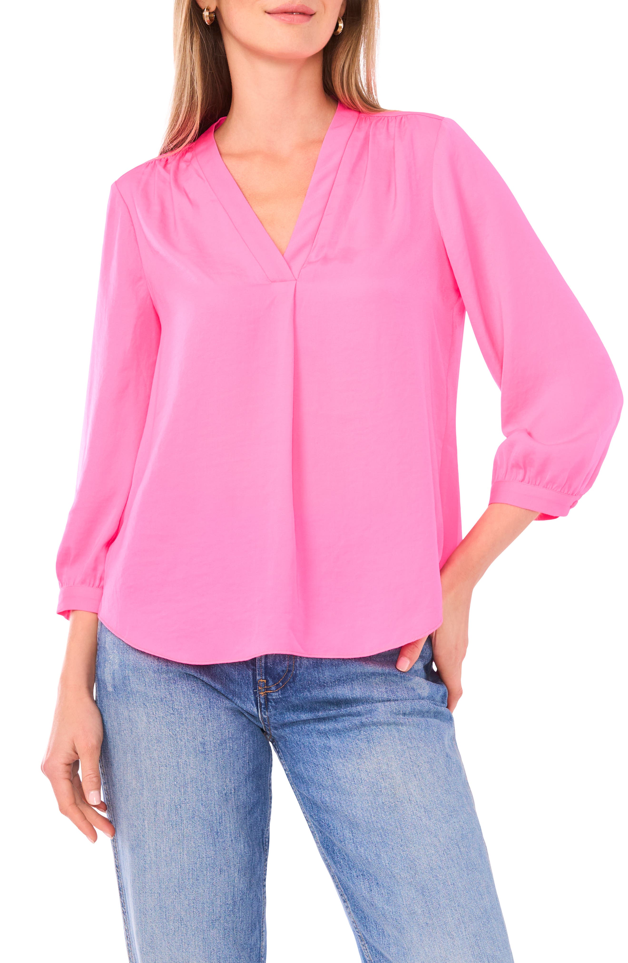 Vince Camuto Rumpled Satin Top