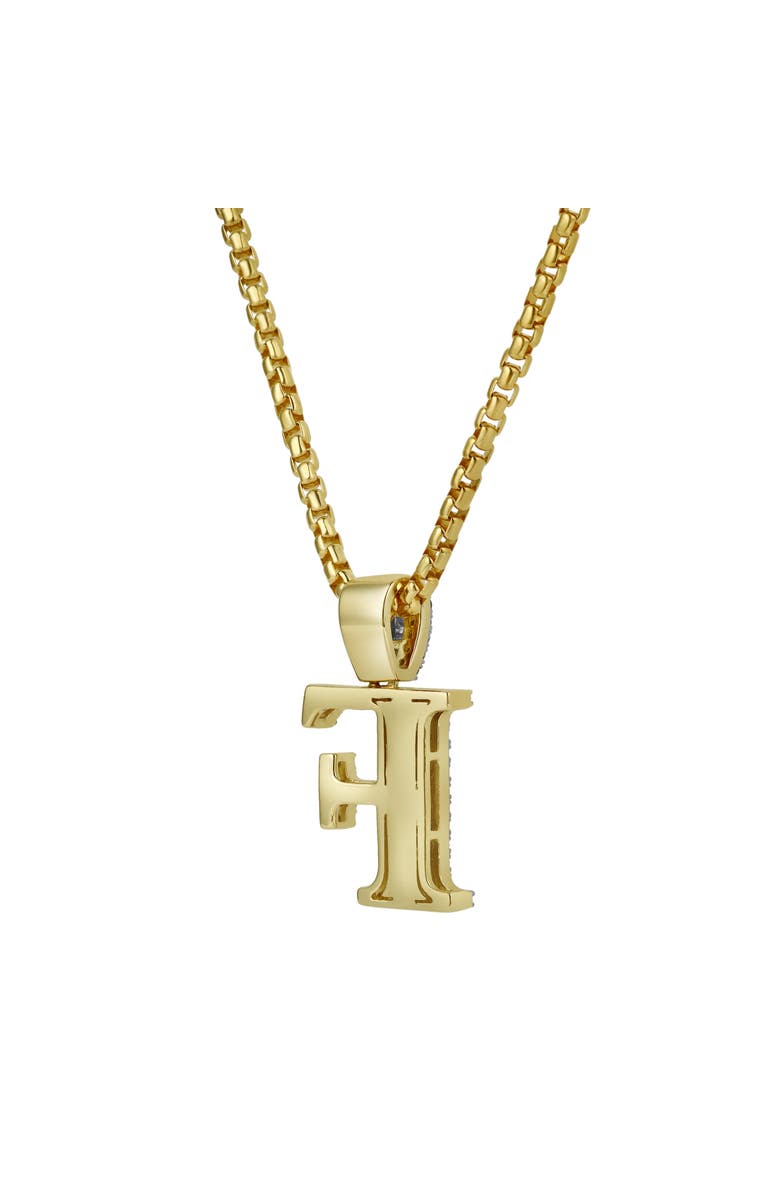 LuvMyJewelry F Initial Diamond Pendant 10K Yellow Gold - 0.71 Carats, Alternate, color, 10K Yellow Gold