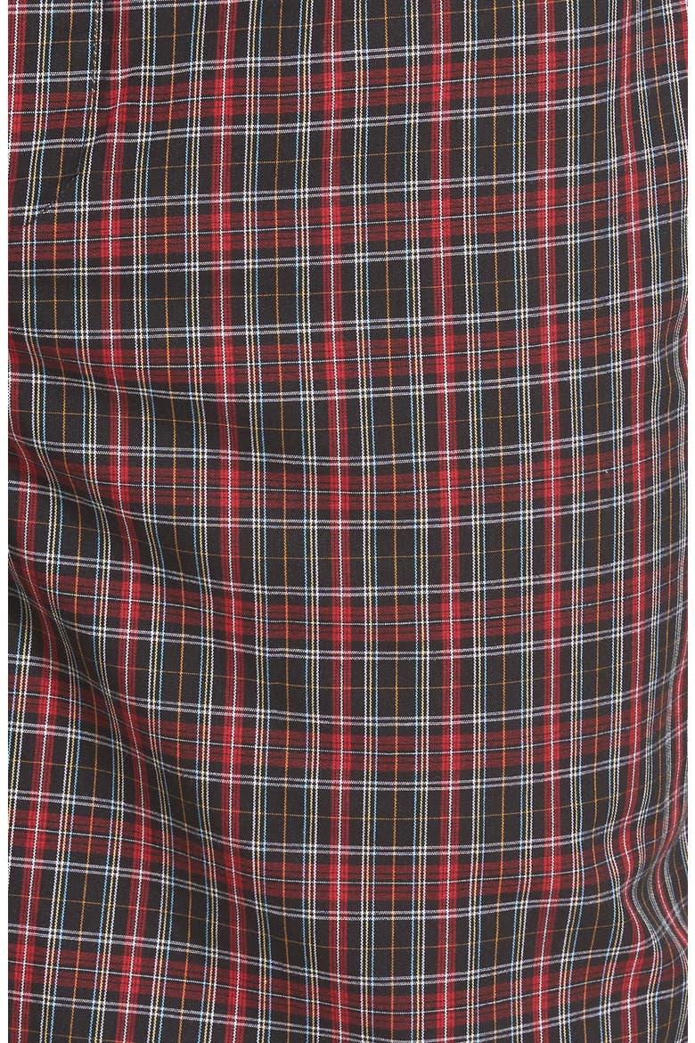 Poplin Pajama Pants, Alternate, color, RED CHILI - BLACK TARTAN