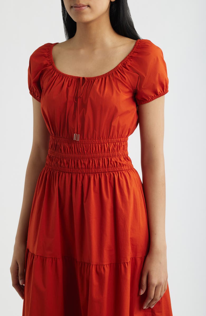 Anne Klein Smocked Tiered Midi Dress, Alternate, color, 