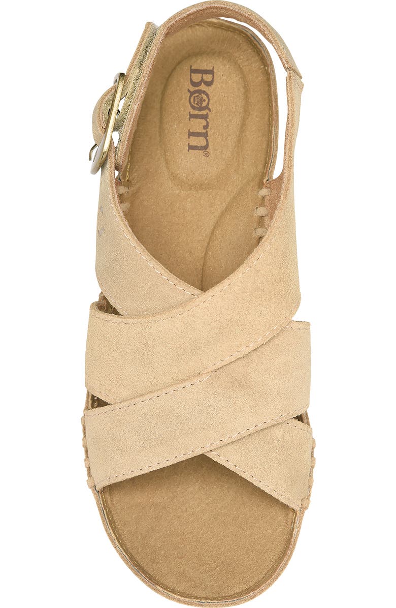 Børn Kavala Wedge Sandal, Alternate, color, Natural Suede