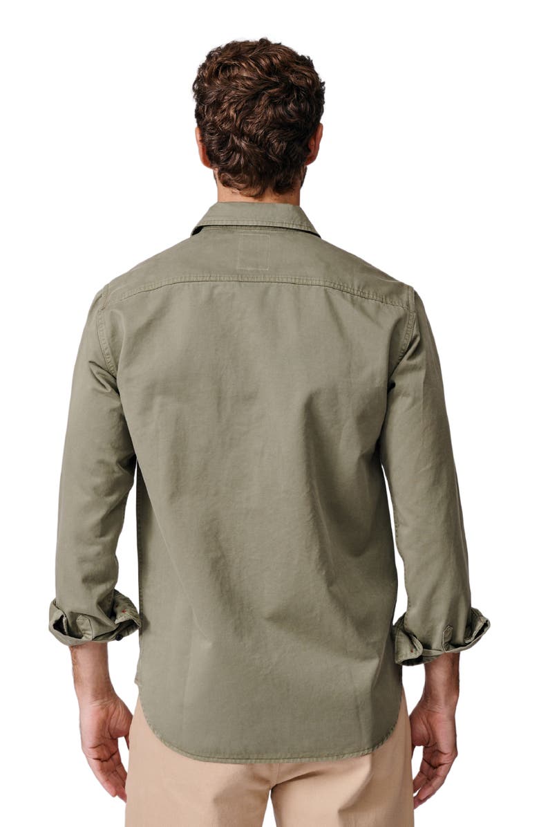 Aubin Cole Long Sleeve Twill Overshirt, Alternate, color, Pale Khaki