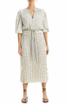 MAX STUDIO Elbow Length Sleeve Crepe Dress