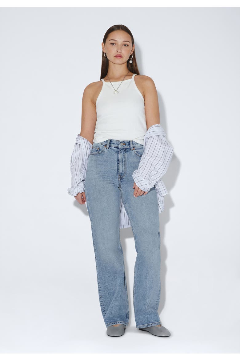 Echo High Straight Jeans, Alternate, color, Bay Blue Jay
