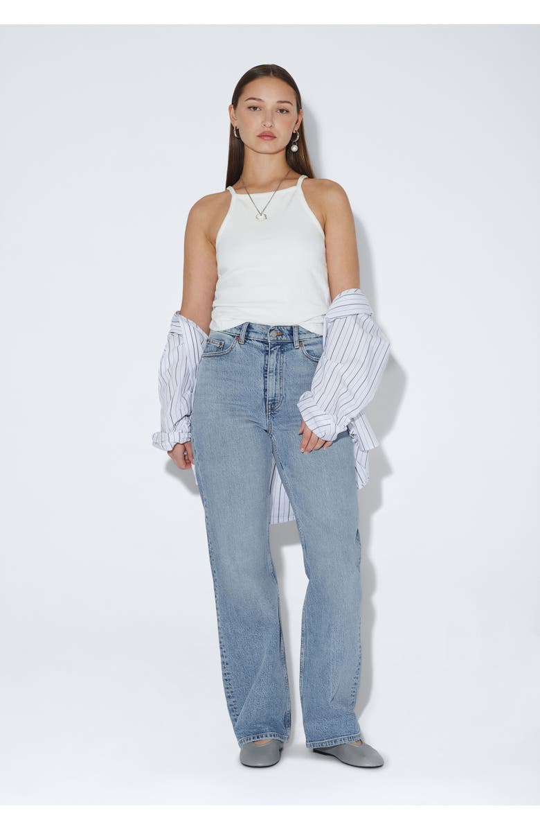 Dr Denim Echo High Straight Jeans, Alternate, color, Bay Blue Jay