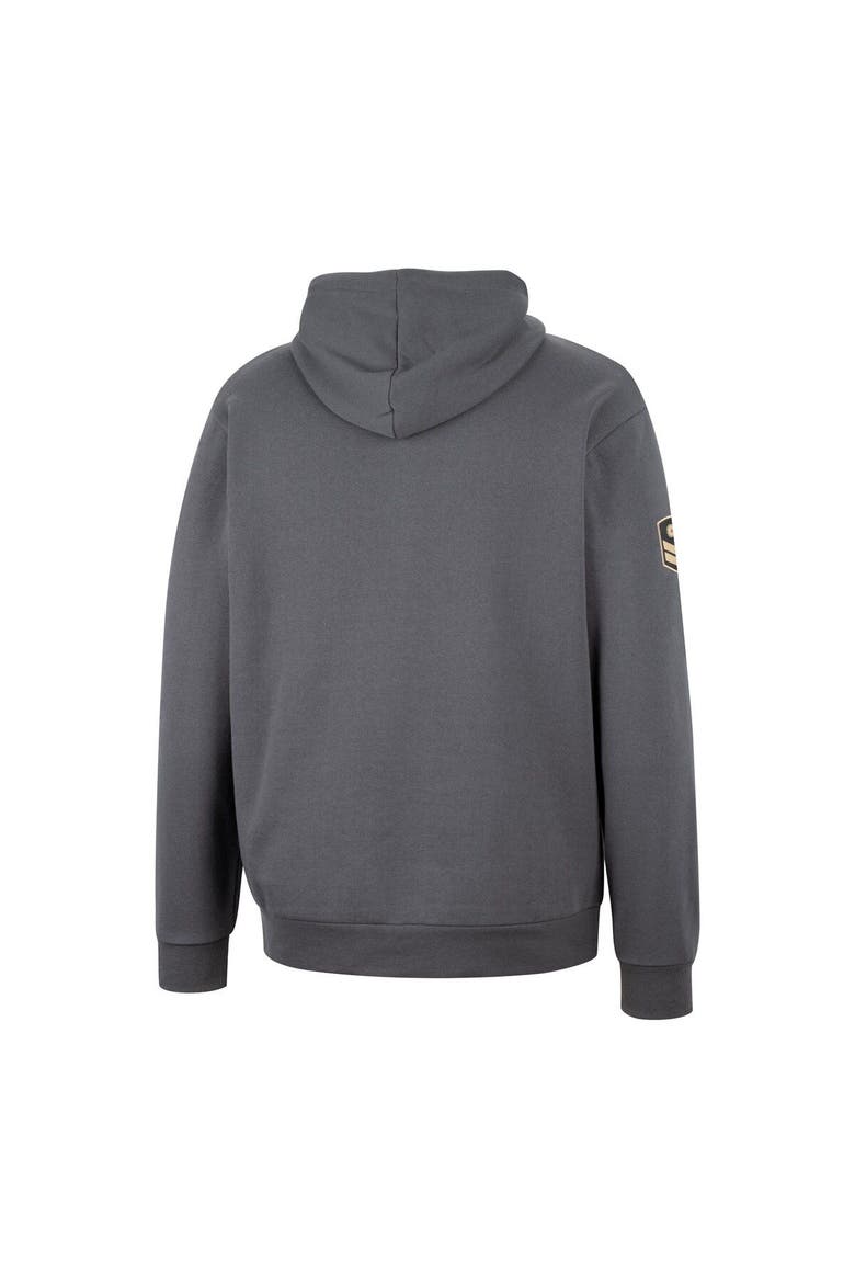 Men's Colosseum Charcoal Navy Midshipmen OHT Military Appreciation Quarter-Zip Hoodie, Alternate, color, Charcoal