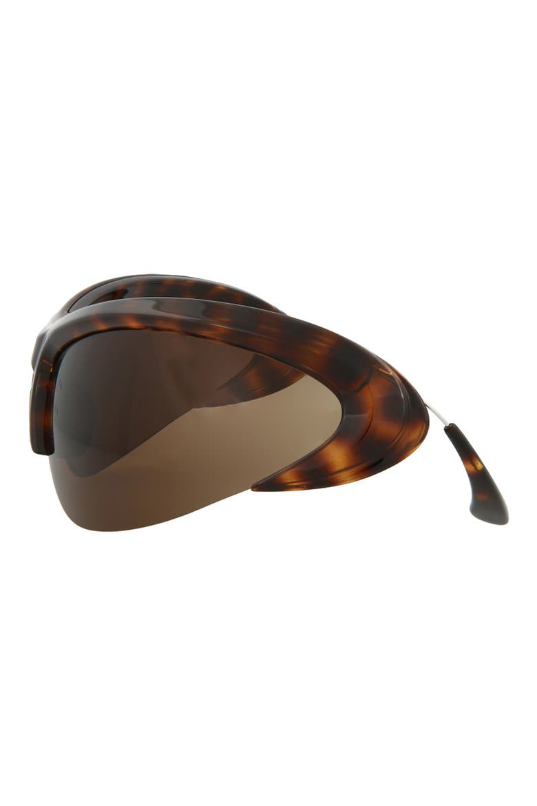91mm Shield Sunglasses, Alternate, color, HAVANA SILVER BROWN