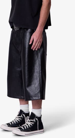 Raw Ultra Baggy Faux Leather Shorts