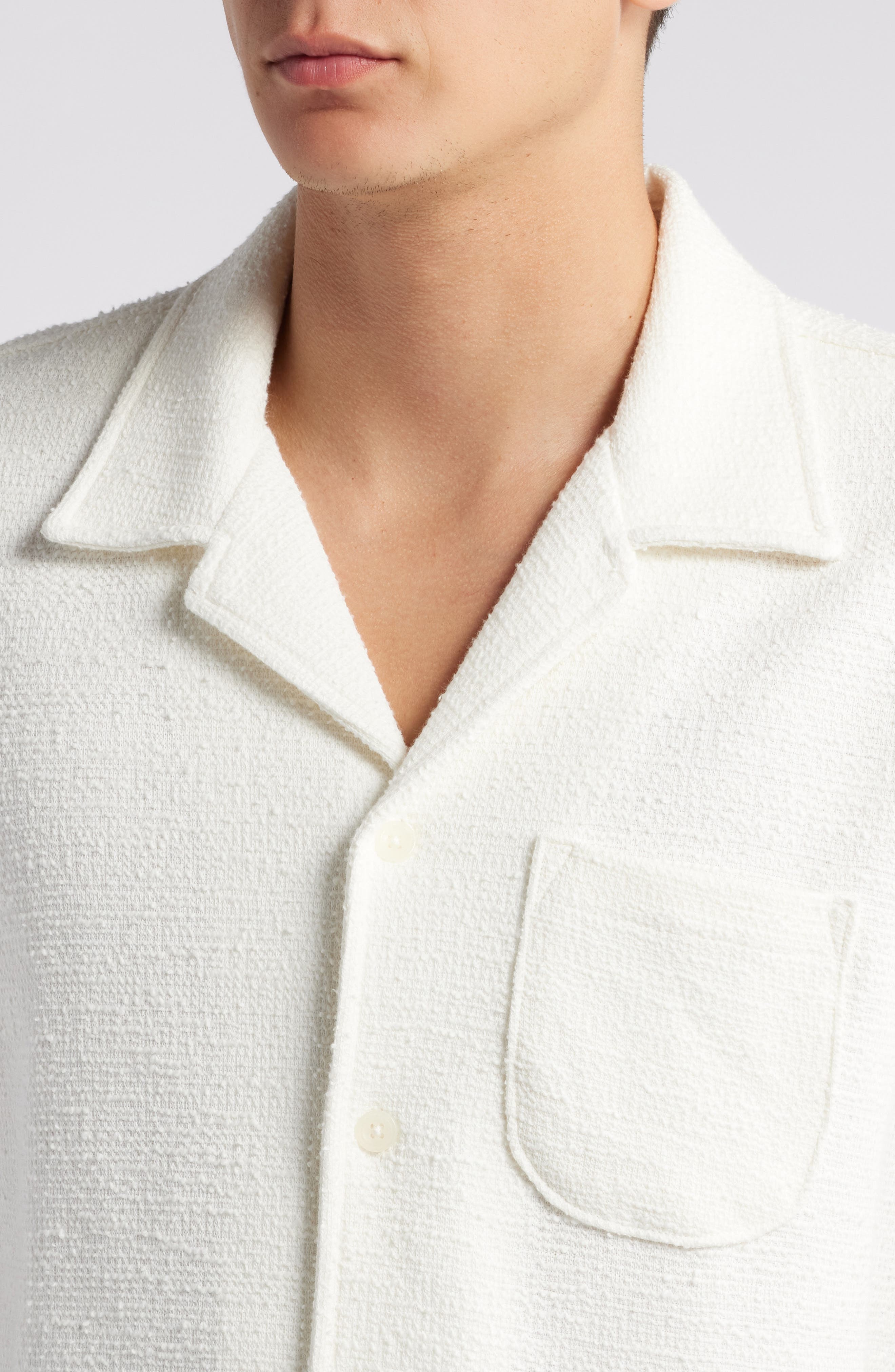 Slub Knit Cotton Camp Shirt - image 2