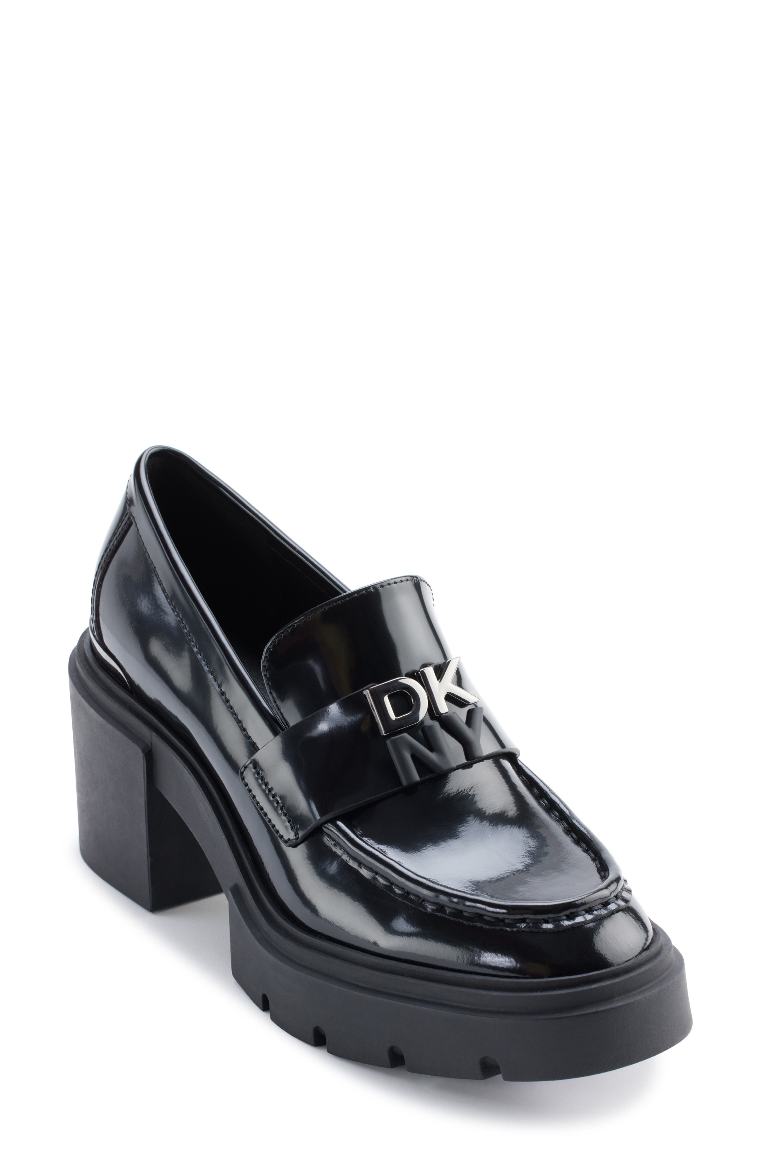 DKNY Texas Platform Bit Loafer, Main, color, Blk - Black