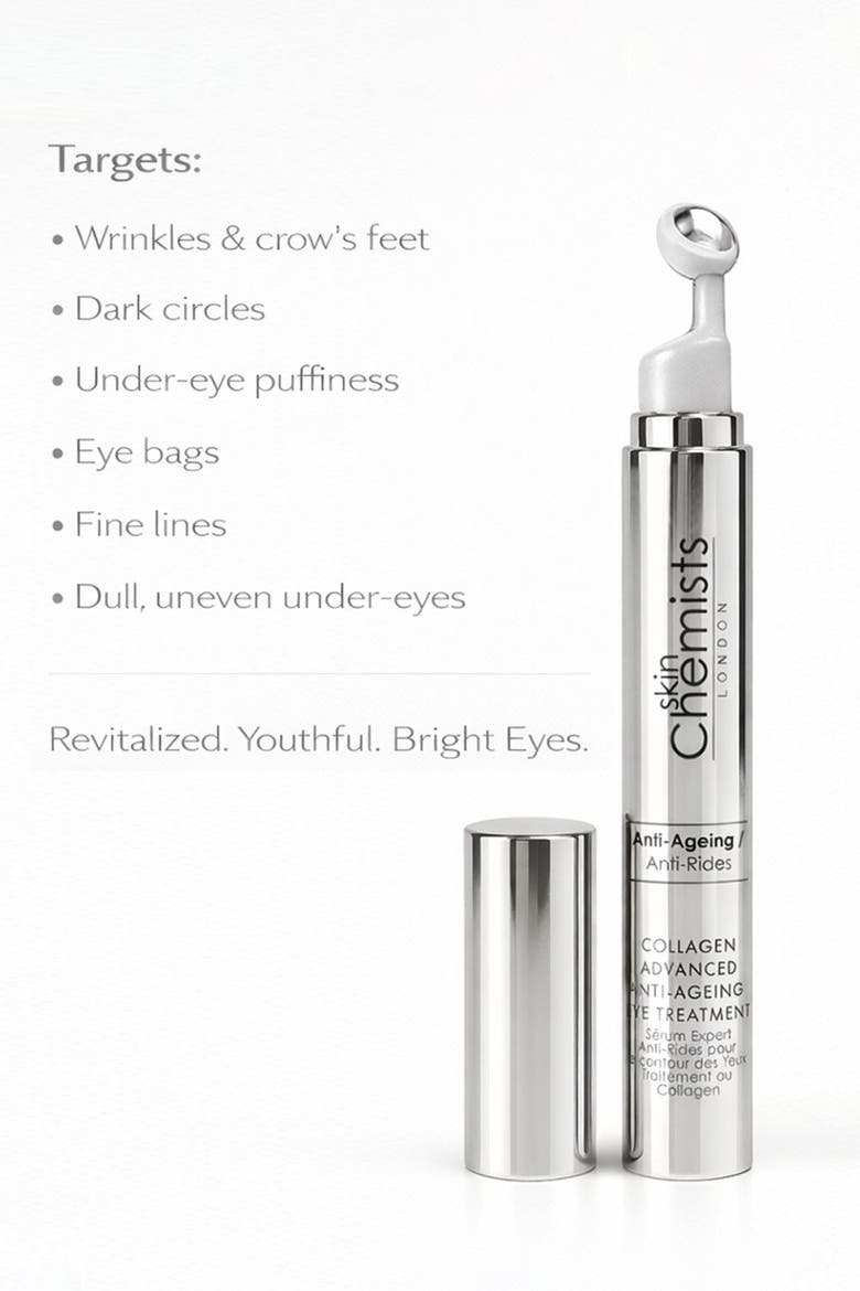 Collagen Advanced Anti-Aging Eye Treatment 15ml for Loss of Firmness, Anti-Aging, Alternate, color, White
