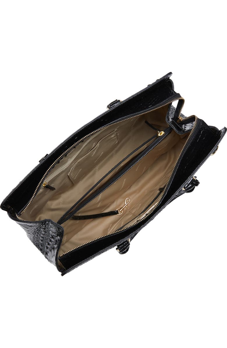 Brahmin Finley Carryall Croc Embossed Leather Satchel, Alternate, color,