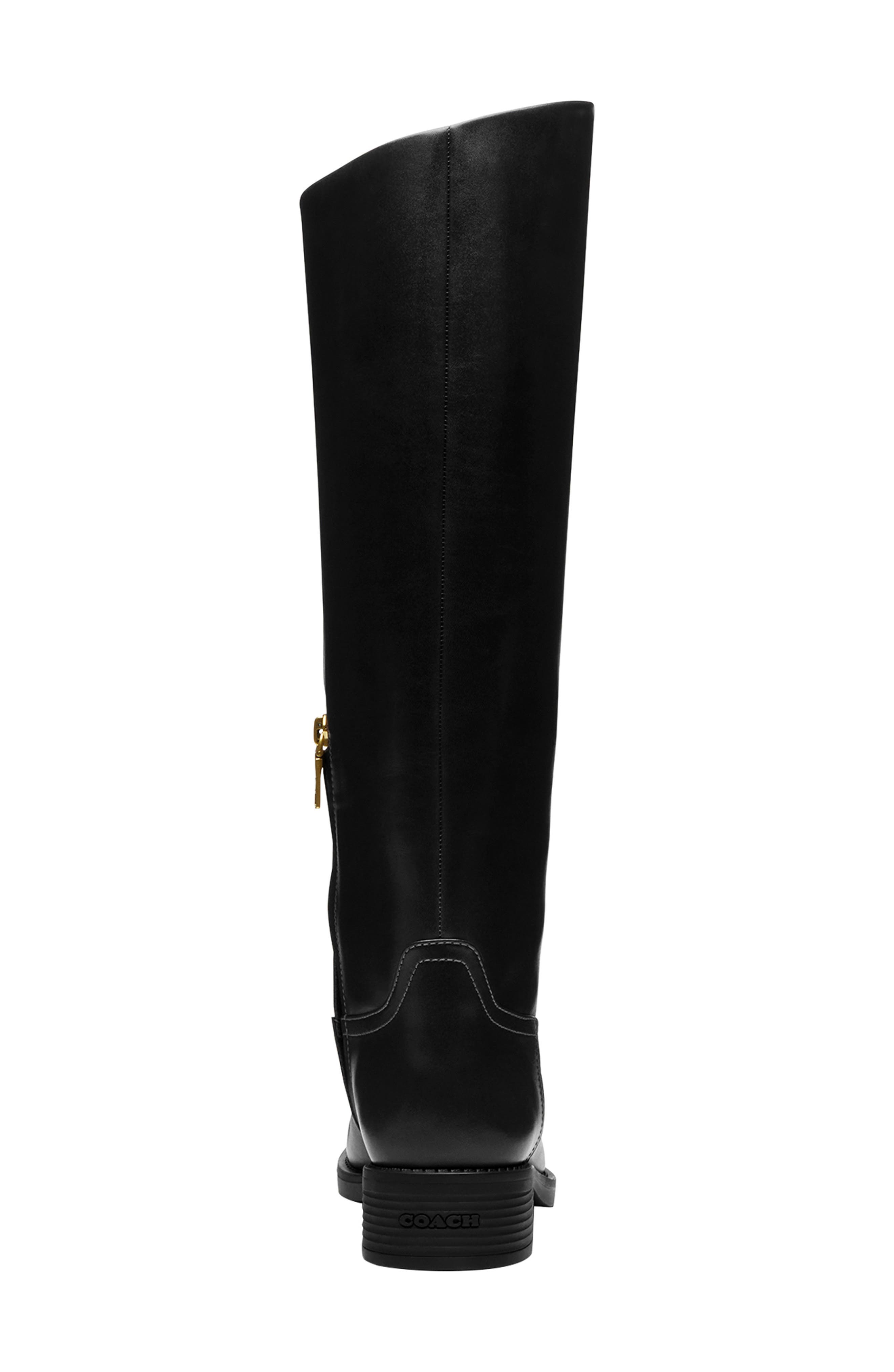COACH Park Knee High Boot, Alternate, color, Black