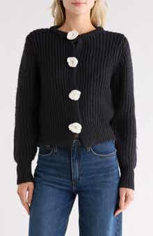 Madden Girl Flower Appliqué Cardigan