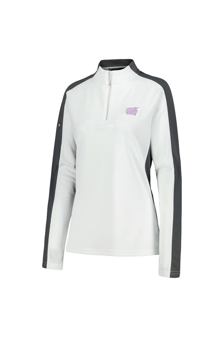 Women's Levelwear White NHL 2023 Hockey Fights Cancer Remi Quarter-Zip Top, Alternate, color, White