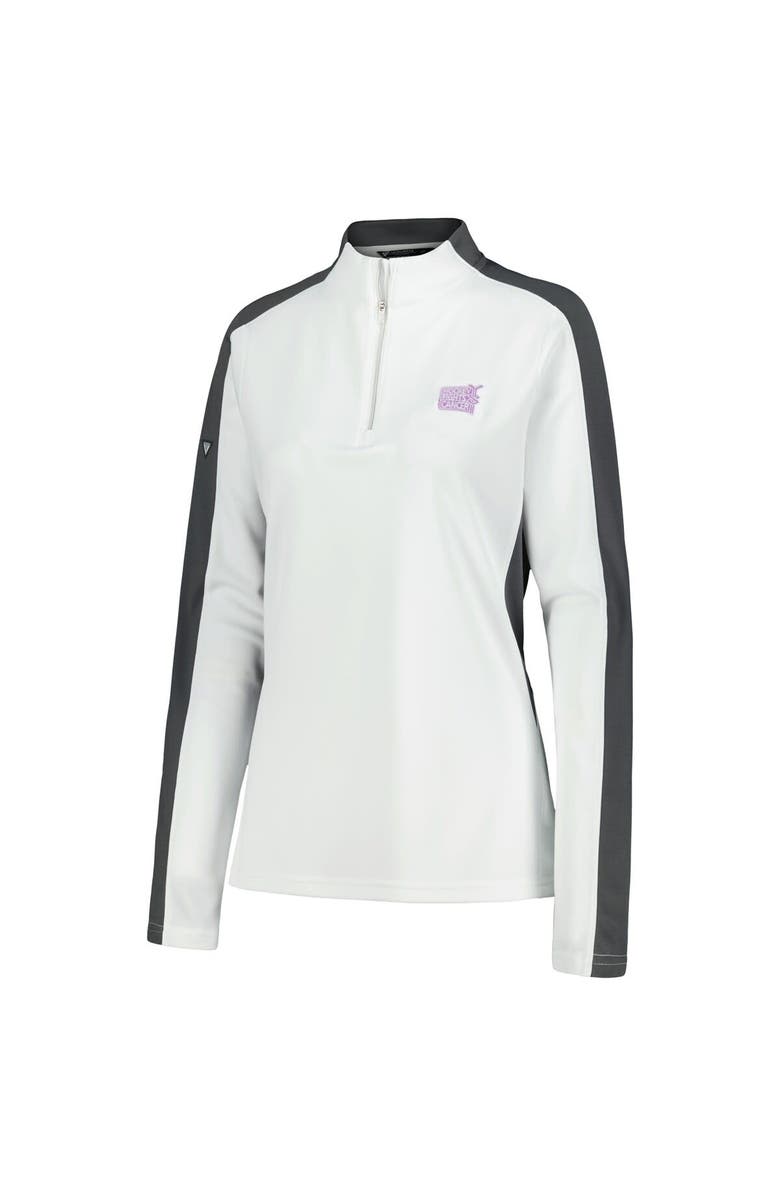 LEVELWEAR Women's Levelwear White NHL 2023 Hockey Fights Cancer Remi Quarter-Zip Top, Alternate, color, White