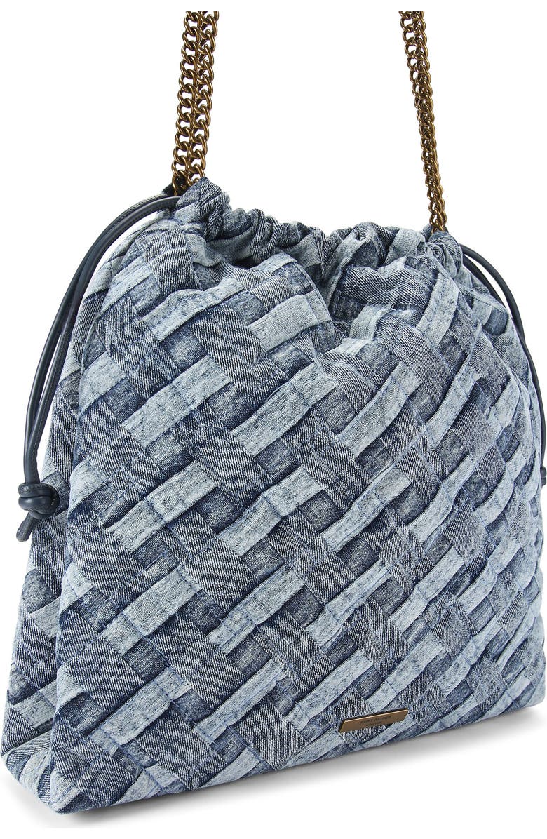 Kurt Geiger London Kensington Drawstring Denim Shoulder Bag, Alternate, color,