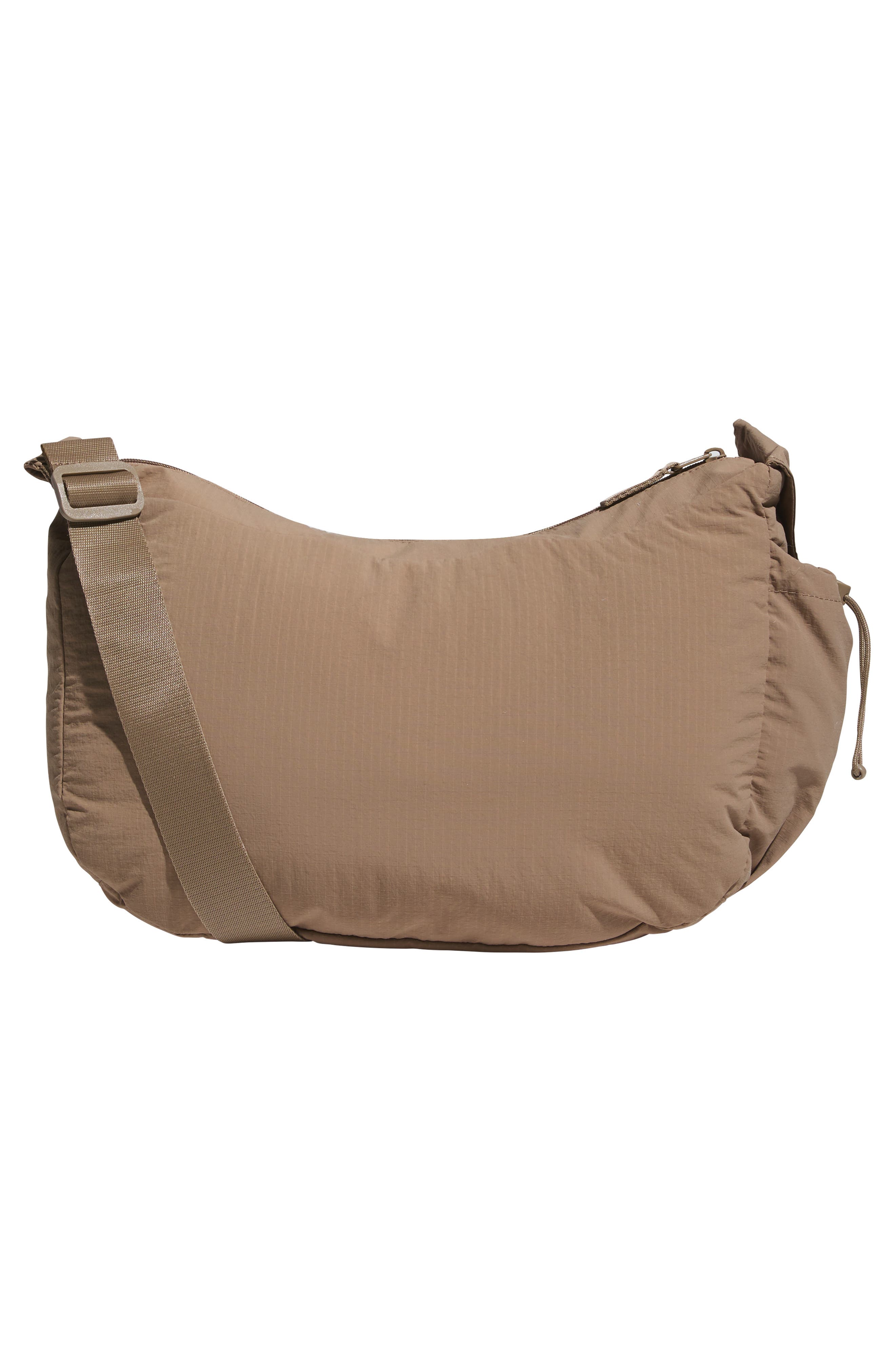 Crescent Crossbody Bag, Alternate, color, DARK BEIGE