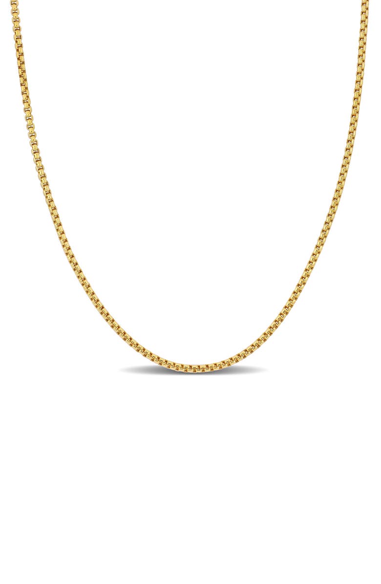 DELMAR Round Box Link Chain Necklace, 1.60mm, Main, color,