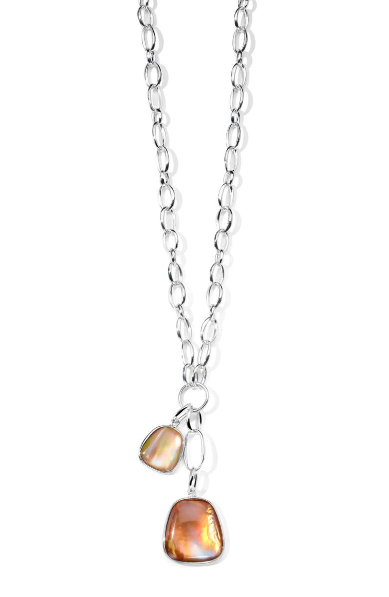 Ippolita Polished Rock Candy Keystone Pendants on Scultura Chain Necklace, Main, color, Silver