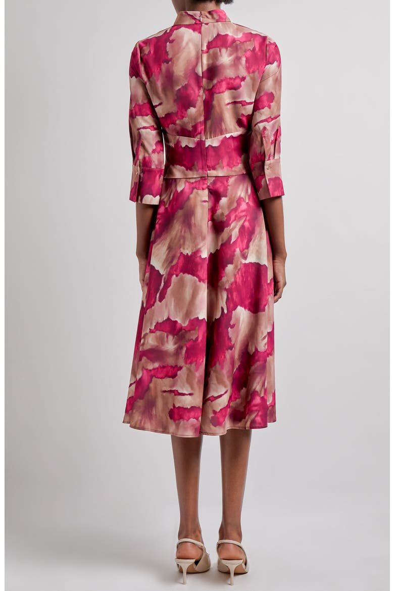Watercolor Dress, Alternate, color, PINK FLASH/MULTI