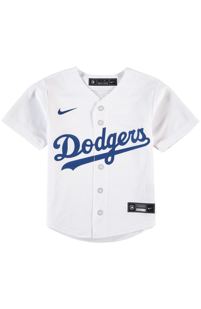 Nike Preschool Nike White Los Angeles Dodgers Home Replica Team Jersey, Alternate, color, 