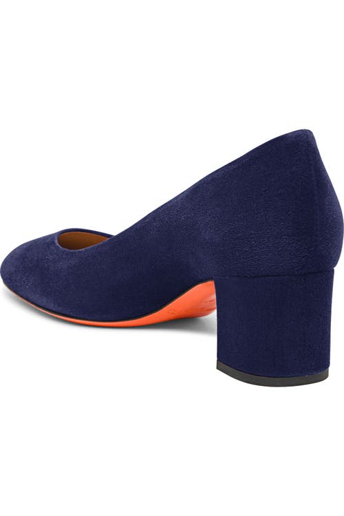 SANTONI SUEDE LOW-HEEL PUMP
