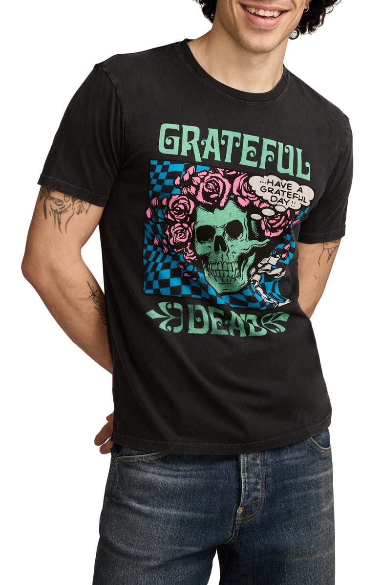 Lucky Brand Grateful Dead Neon Cotton Graphic T-Shirt, Main, color, Moonless Night