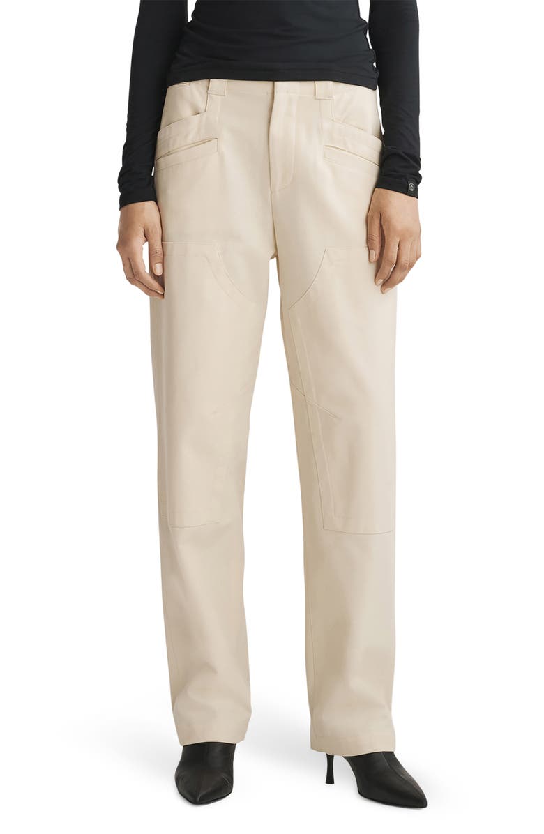 rag & bone Malia Twill Cargo Pants, Main, color, Ecru