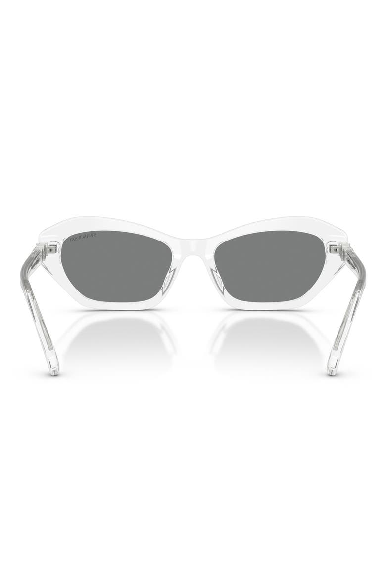 54mm Cat Eye Sunglasses, Alternate, color, TRANSPARENT / DARK GREY