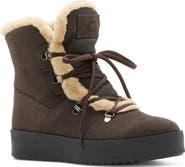 La Canadienne Exceptional Leather Boot with Genuine Shearling Trim