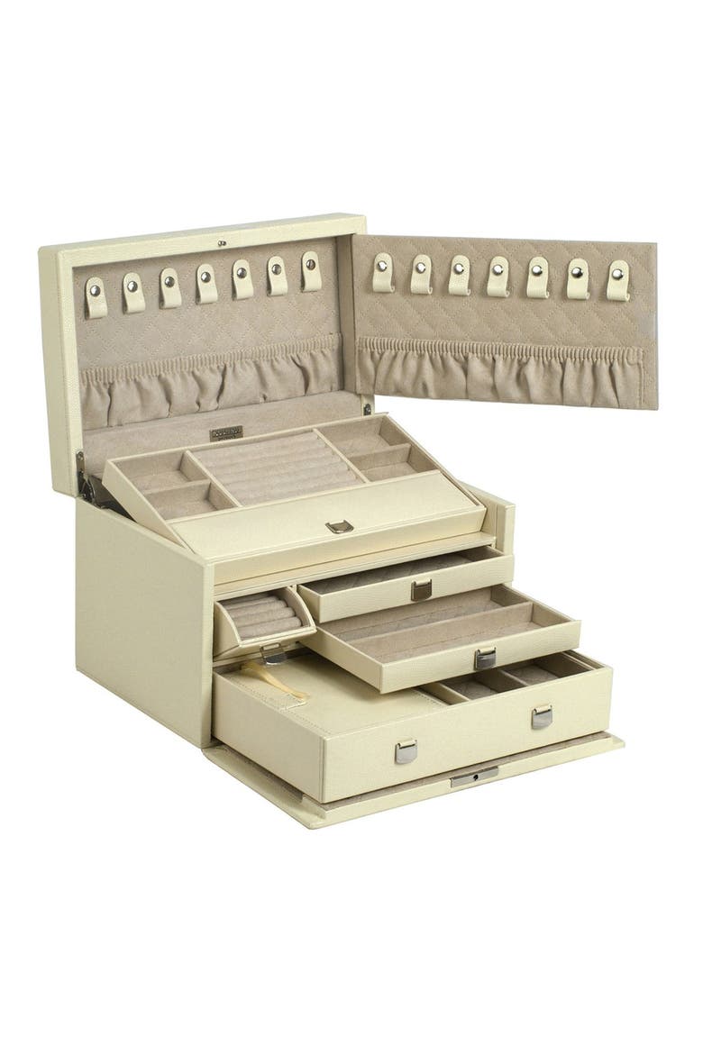 London Medium Jewelry Box, Alternate, color, CREAM