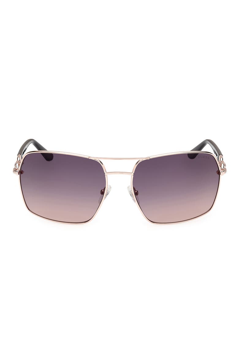 Navigator Sunglasses, Main, color, ROSE GOLD / GRADIENT SMOKE