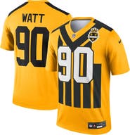 Nike Men's Nike T.J. Watt Gold Pittsburgh Steelers Alternate 1933 Throwback Legend Player Performance Top
