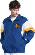 STARTER Men's Starter Royal Golden State Warriors Yard Line Full-Zip Jacket