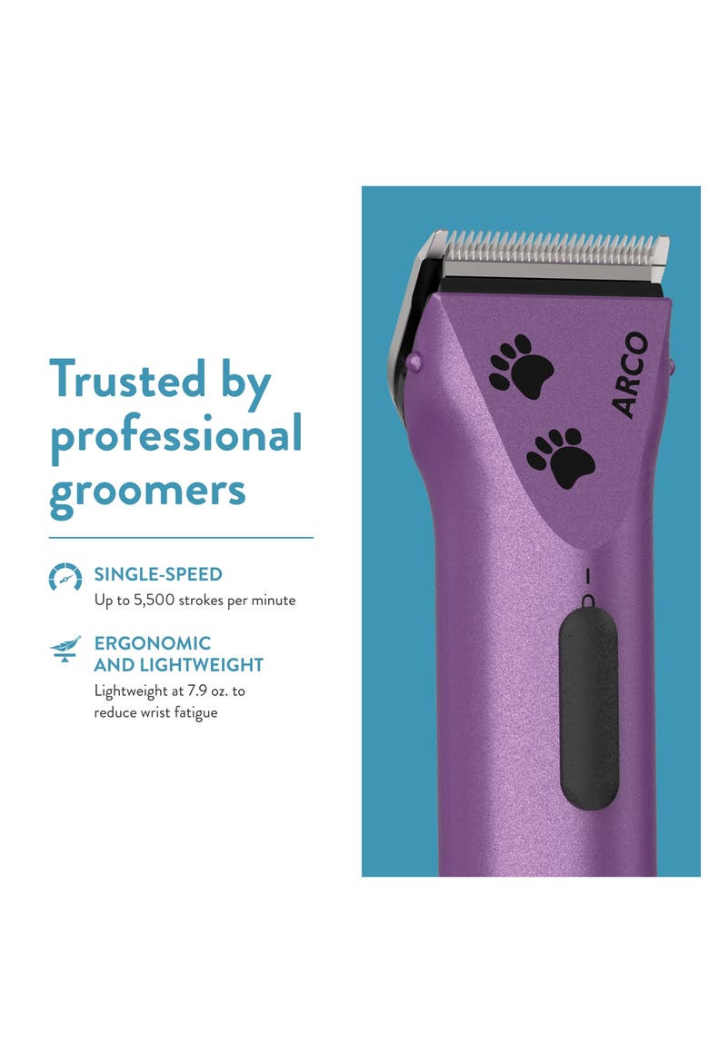 Arco Pet, Dog, Cat, and Horse Cordless Clipper, Alternate, color, Purple