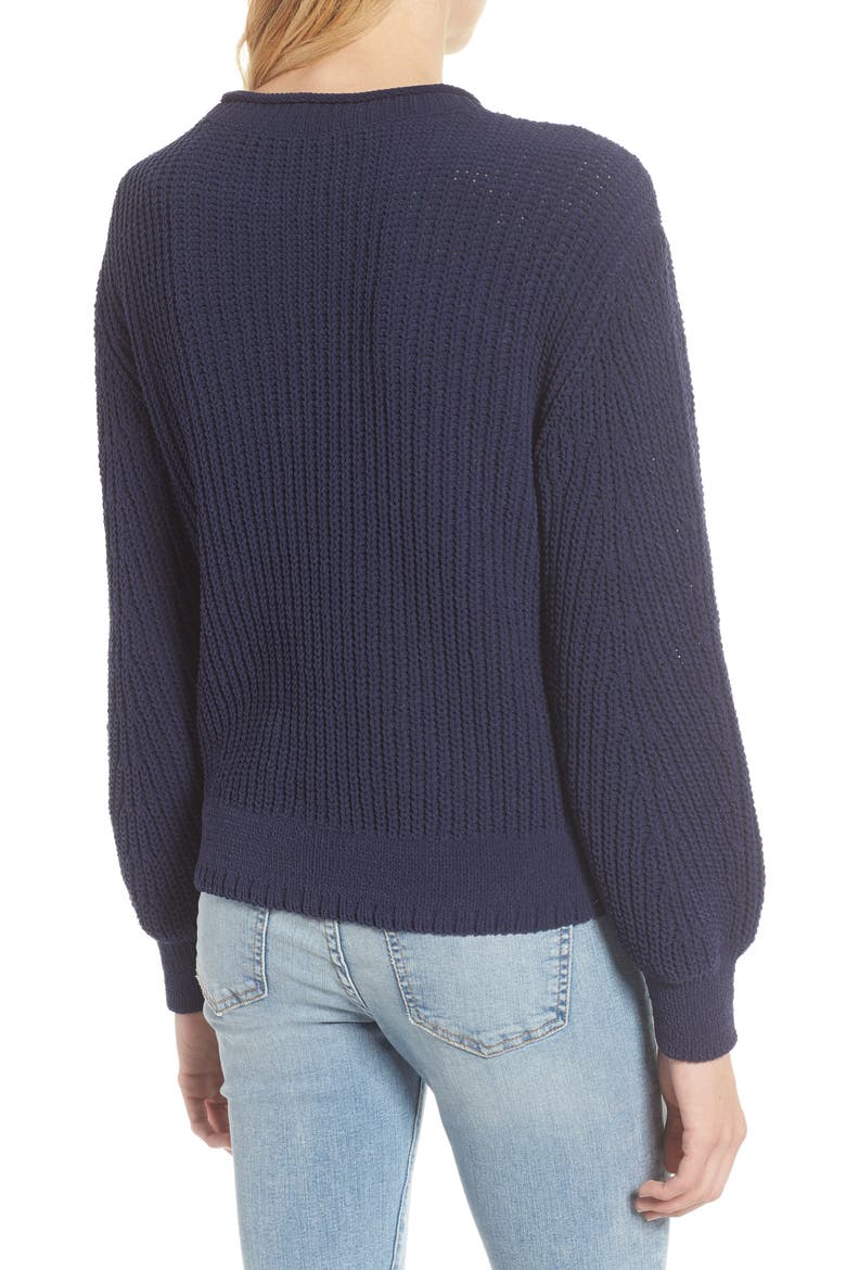 Chenille Crewneck Sweater, Alternate, color, NAVY PEACOAT