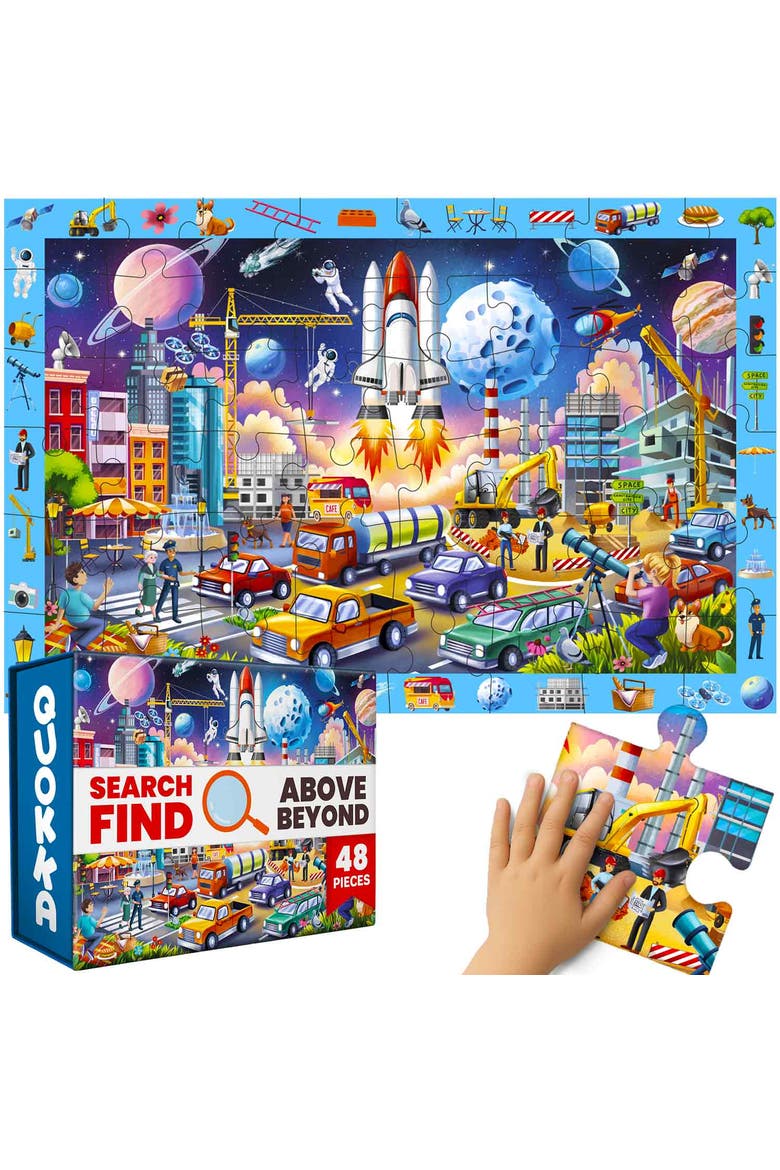 Giant Floor Puzzle Set - 48 Piece Kids Jigsaw Puzzles, Main, color, City Search