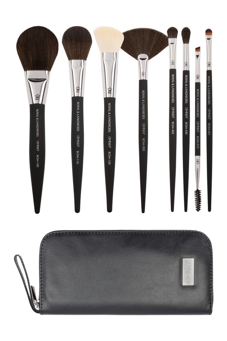 Pro Travel 8pc Makeup Brush Set, Main, color, Black